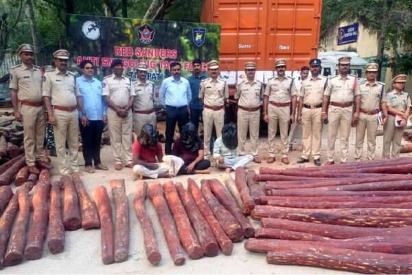 Red sandalwood smuggling racket busted in Tirupati